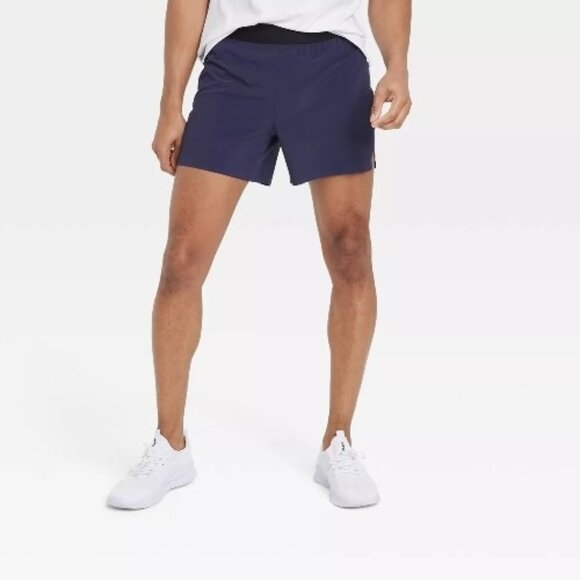 Mens‎ Dark Blue Lined Run Shorts 5" Size XL - All In Motion - Picture 1 of 3